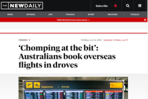 Headline from New Daily news, 'Chomping at the bit'